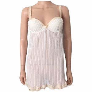 NWOT Vintage Inner Secrets Built in Bra Slip Dress Y2K